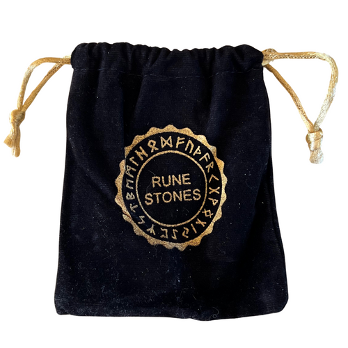 Multicoloured Crystal Runes Pouch - Front