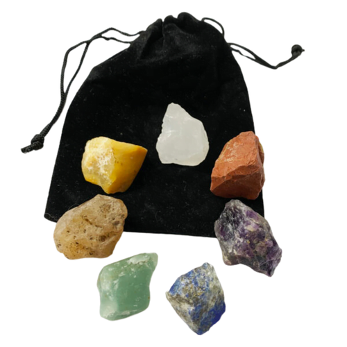 Seven Chakra Rough Crystal Set