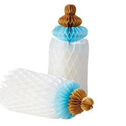 Baby Bottle Honeycomb Set - Blue