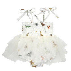 Tutu Bubble Romper - Safari