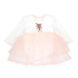 Long Sleeve Tutu Dress - Flower Bouquet
