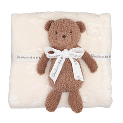 Fleece Blanket + Plush Toy - Bear