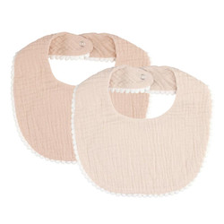 Scalloped Trim Bib Set - Set of 2