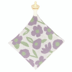 Plush Pacifier Blankie - Purple Floral