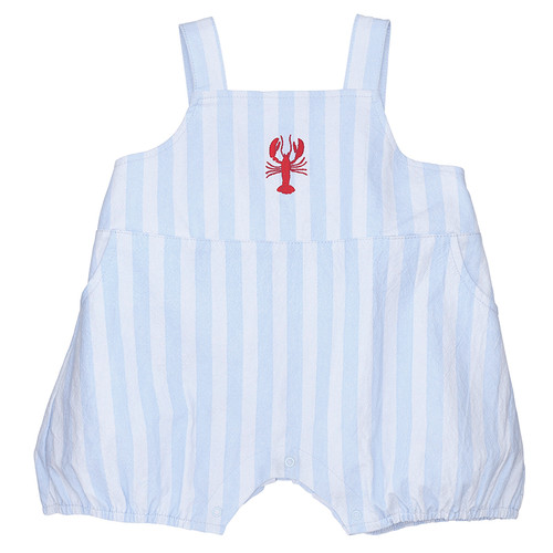 Bubble Overall Romper - Lobster