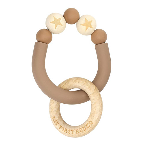 Silicone Teether - Brown Horseshoe