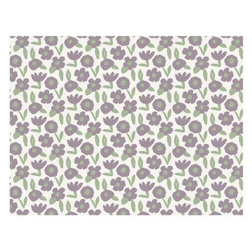 Baby Blanket - Purple Floral