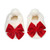 Plush Slippers - Red Bow