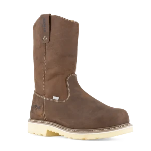 Iron Age Solidifier Men's Brown 11" Pull-On with Cushguard™ Internal Met Guard - SKU: IA5092