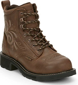 Justin Original 6" Steel Toe WP Western Work Boot SKU: GY985