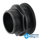 2 Inch Slip x Slip Bulkhead Fitting rear view