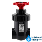 Spears 1-1/2 inch Sch 80 PVC gate valve slip x slip heavy duty valve for controlled drain and flow adjustment