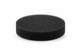 6¼-inch round replacement filter sponge made from black open-cell foam, shown upright on a white background. Designed to help contain filter media while maintaining water flow in many media and calcium reactors.