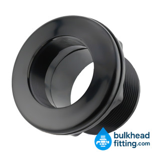 2 inch thread x slip bulkhead fitting front view