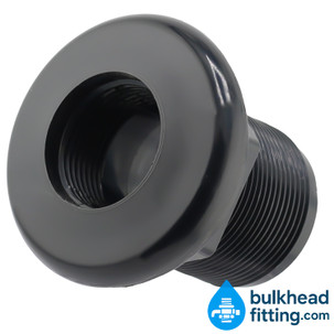 1 inch thread x thread bulkhead fitting front view
