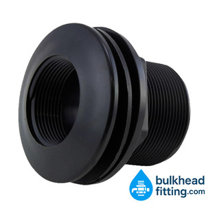 .5 inch thread x slip bulkhead fitting front view