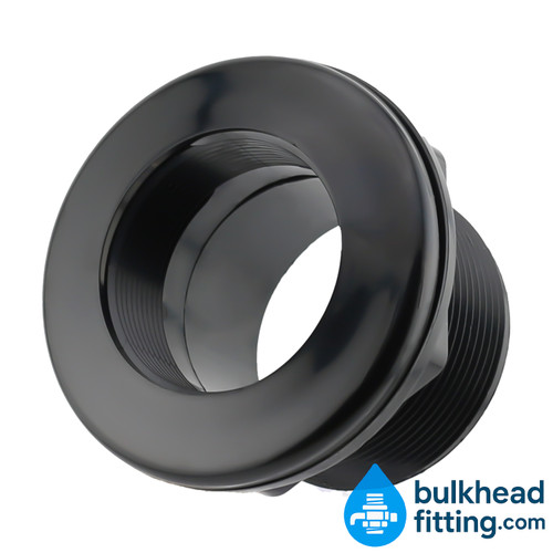 2 inch thread x slip bulkhead fitting front view