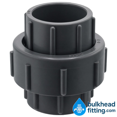 1.5 Inch Slip PVC Union - Gray