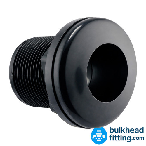 1 inch slip x thread bulkhead fitting front view