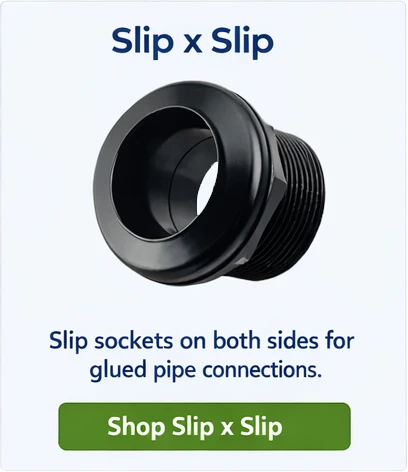 Slip x Slip bulkhead fittings