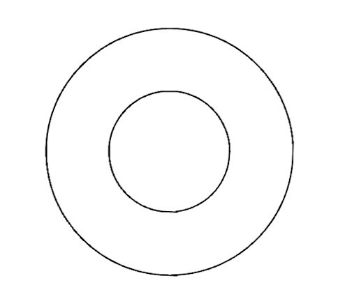1 ID X 1-1/4 OD X 1/8 TH BLACK EPDM