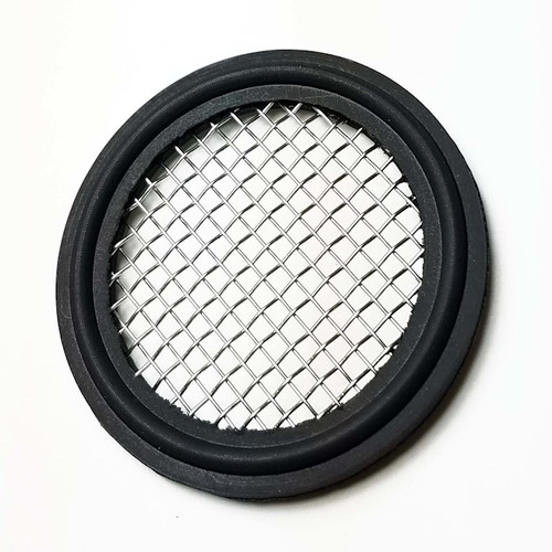 Bonded TC Style Tri Clamp Screen Gasket 1.5" Black EPDM 20 Mesh 1000 Micron