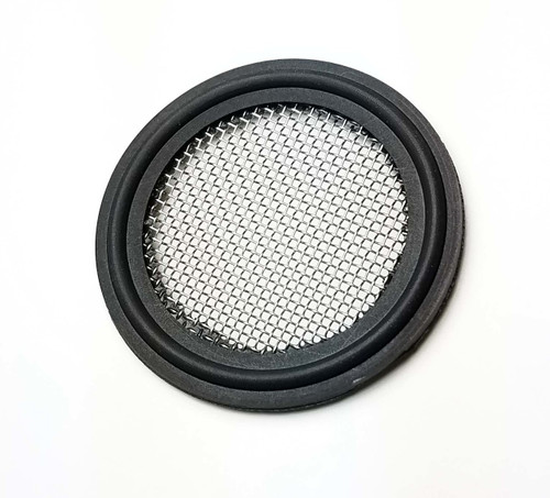 Bonded Tri Clamp TC Style Screen Gasket 2" Black Viton 10 Mesh 2000 Micron