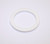 Molded I-Line Gasket 1" White Silicone