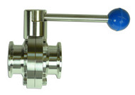 2" Sanitary Tri-Clamp Butterfly Valve – Pull Handle – EPDM Seat – 304 Stainless