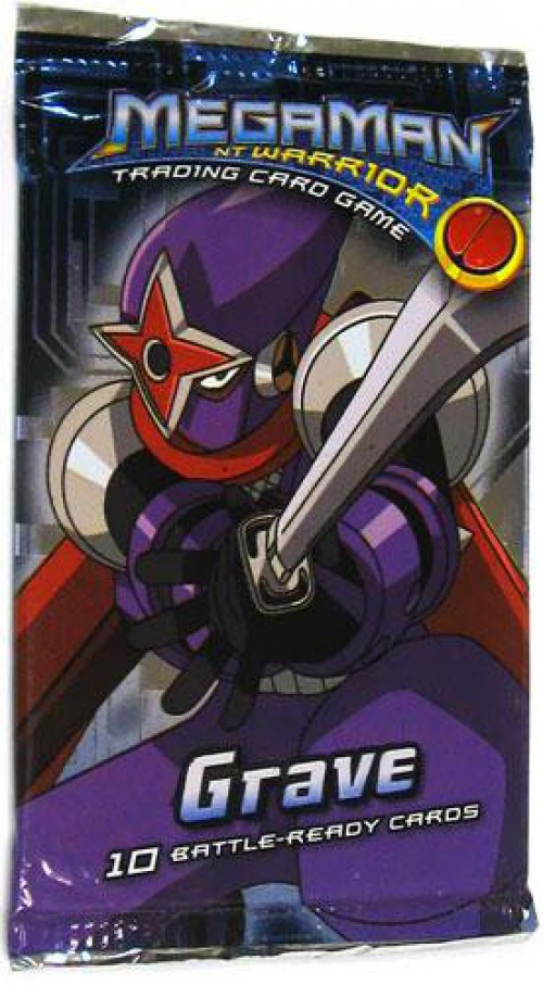 MegaMan NT Warrior Trading Card Game Grave Booster Pack 10 Cards