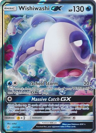 Pokémon Wishiwashi GX – 38/145 – Ultra Rare De Sun & Moon: Guardians Rising – Tarjeta Coleccionable Individual (1 Pieza)
