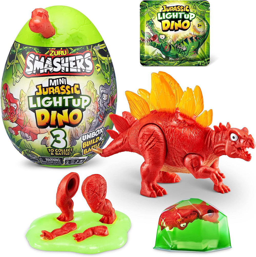 Smashers Mini Jurassic Light Up Dino Egg - Spinosaurus Par ZURU - Œuf Dinosaure Lumineux à Écraser