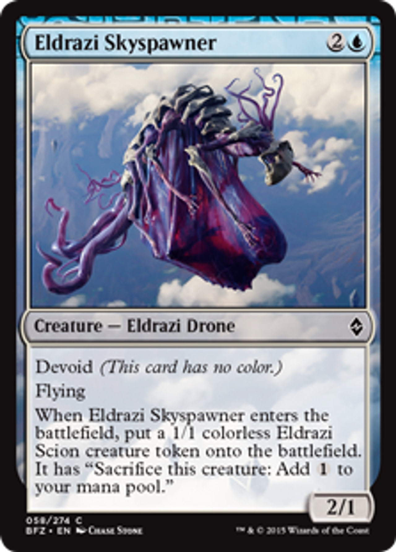 Magic The Gathering Battle For Zendikar Single Card Common Eldrazi
