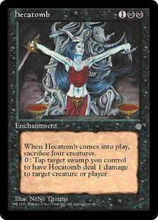 Magic The Gathering Ice Age Single Card Rare Hecatomb Slightly Played