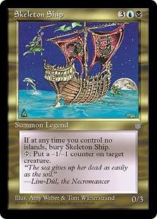 Magic The Gathering Ice Age Single Card Rare Skeleton Ship