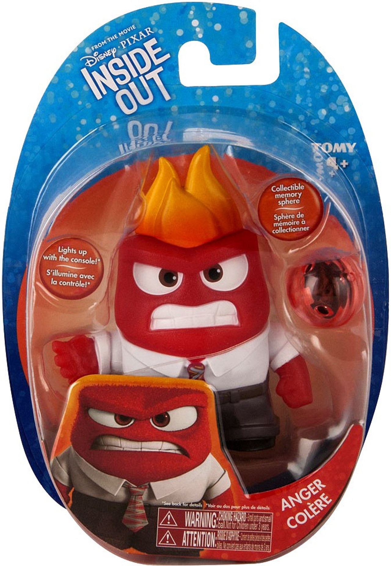 Disney Pixar Inside Out Anger 5 Action Figure Memory Sphere Tomy Toywiz 