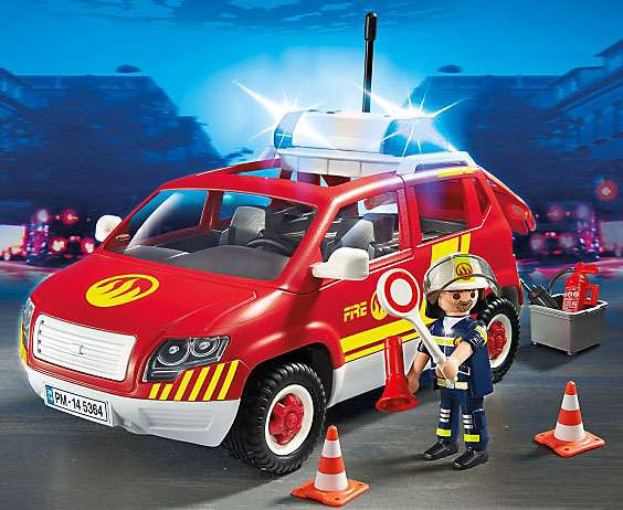 Playmobil City Action Fire Chiefs Car with Lights and Sound Set 5364 ToyWiz