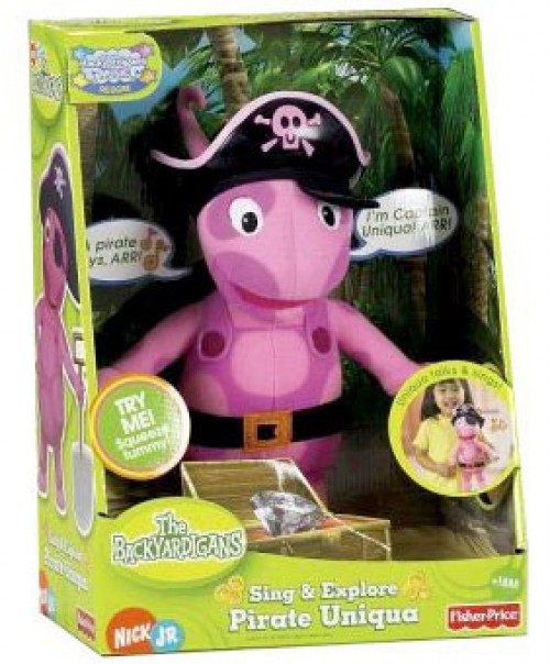 Fisher Price The Backyardigans Sing Explore Pirate Uniqua 13 Plush - ToyWiz