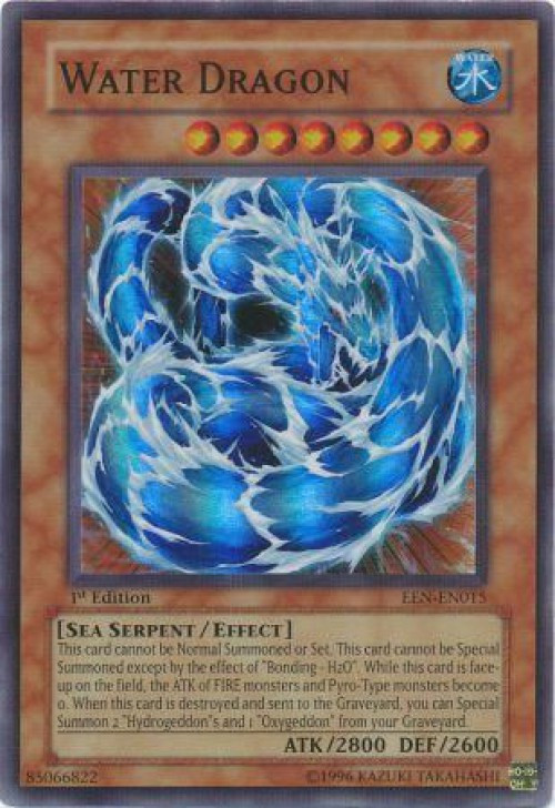 YuGiOh Elemental Energy Single Card Super Rare Water Dragon EENEN015
