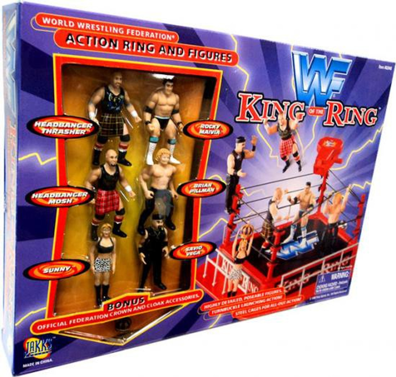 WWE Wrestling WWF Playsets King of the Ring Action Ring and Figures