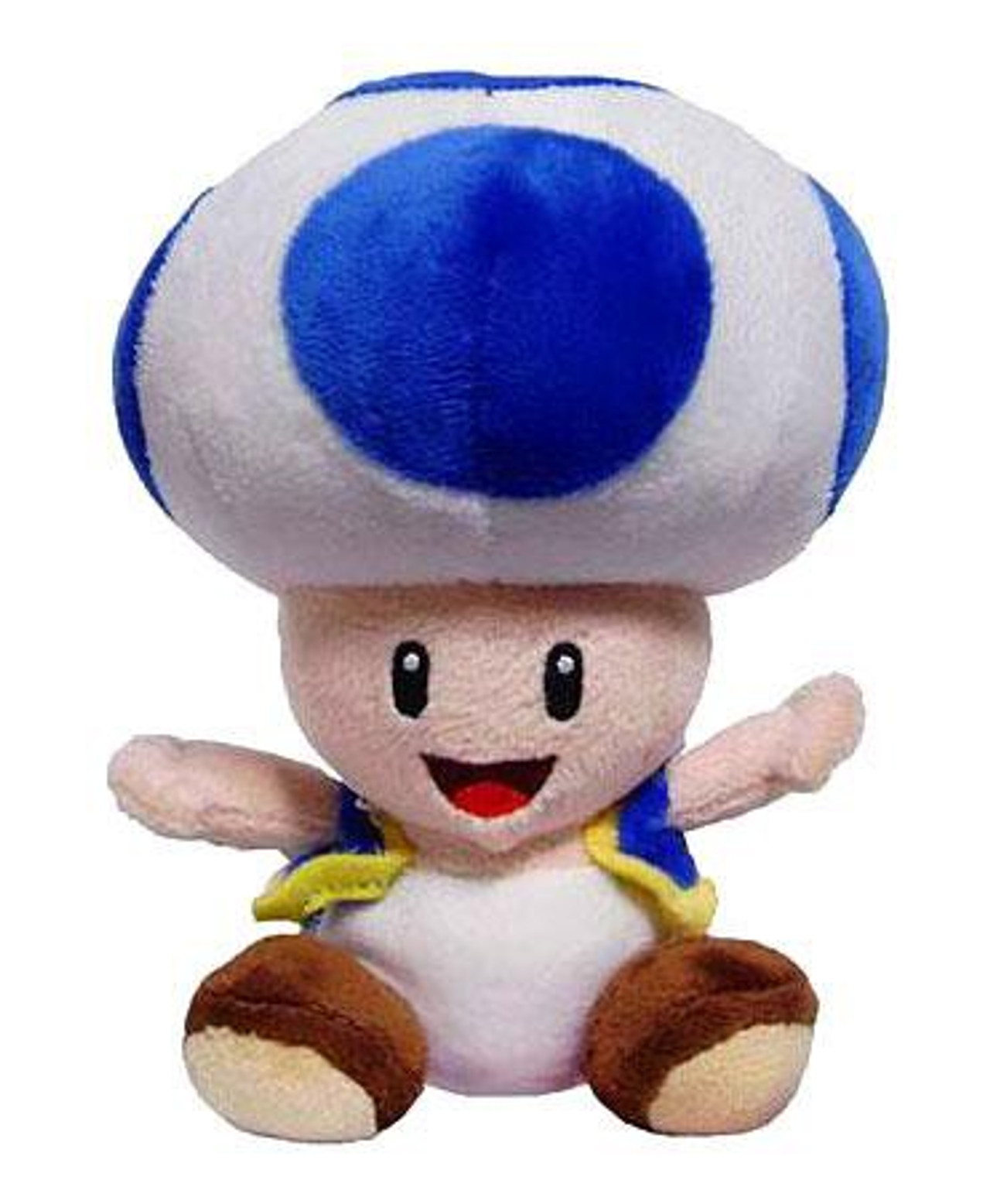 Nintendo New Super Mario Bros Wii Toad 6 Plush Blue Toywiz 0802