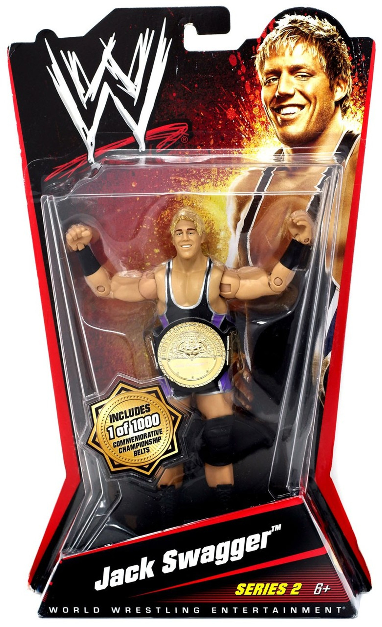 Wwe Wrestling Series 2 Jack Swagger Action Figure Championship Belt 3478