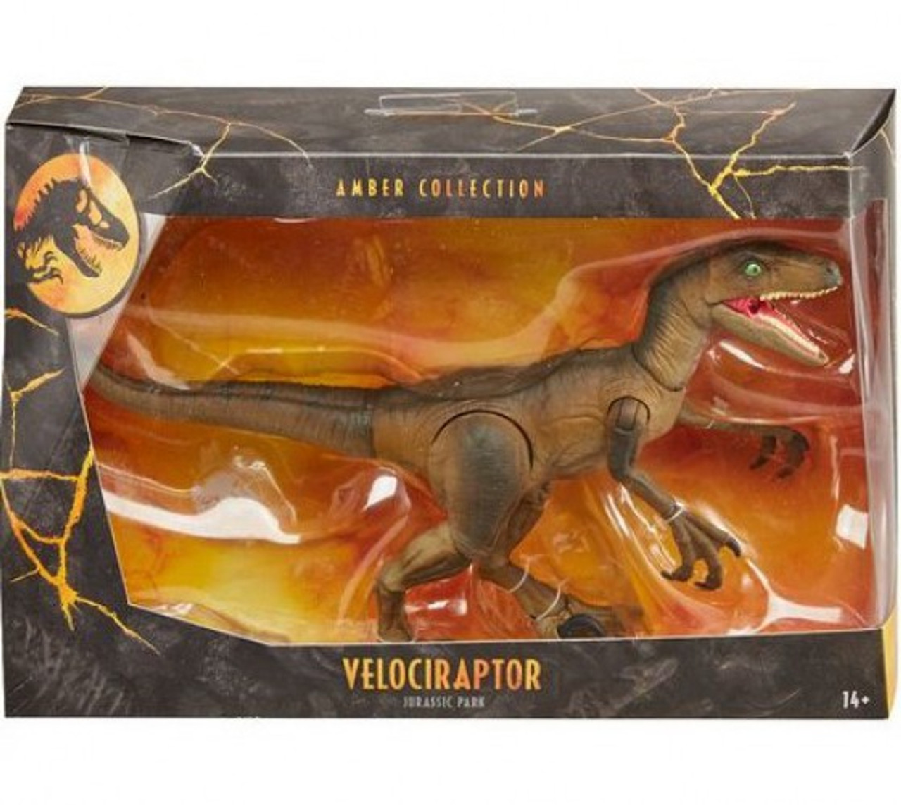 Jurassic Park Amber Collection Velociraptor 65 Action Figure Mattel 7190