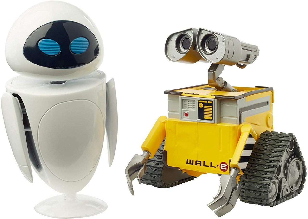 Disney Pixar WallE WallE Eve 3.5 Action Figure 2Pack Mattel ToyWiz