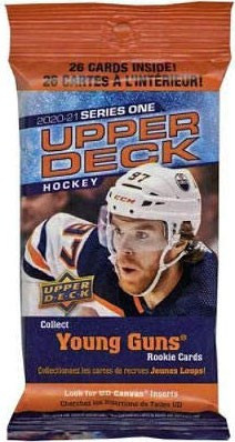 NHL 202021 Series 1 Hockey Trading Card VALUE Pack 26 Cards Upper Deck