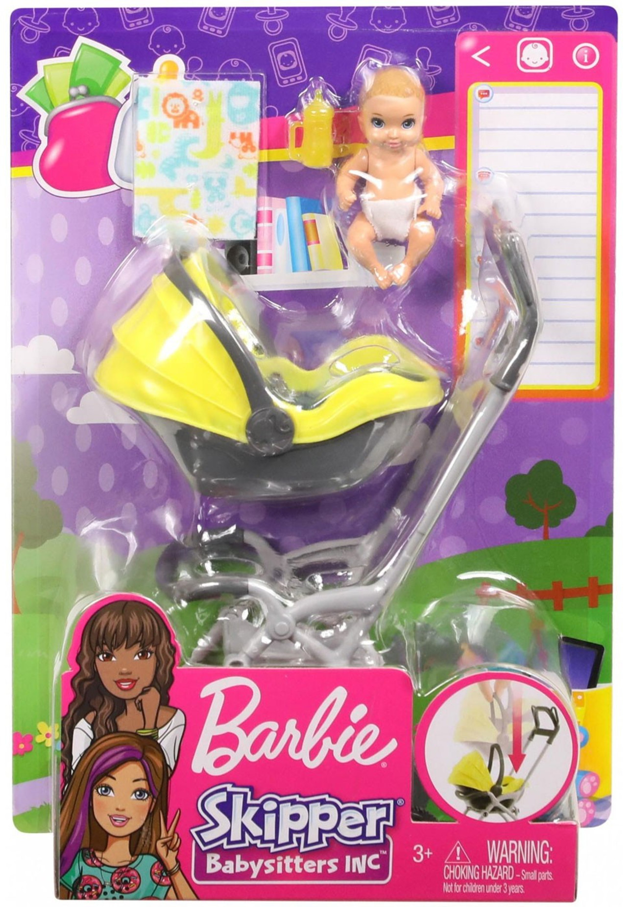 Barbie skipper's babysitting stroller playset Clearance