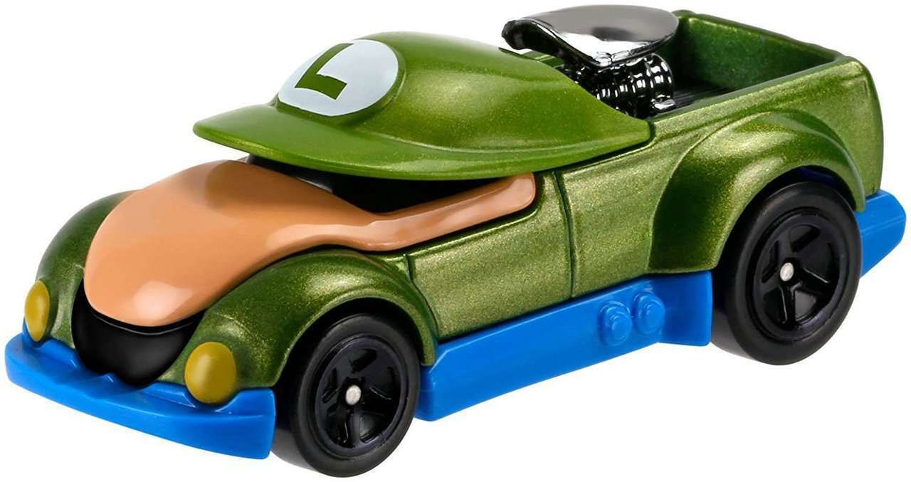 Hot Wheels Super Mario Character Cars Luigi 164 Diecast Car 28 2020 Mattel Toys Toywiz 1244