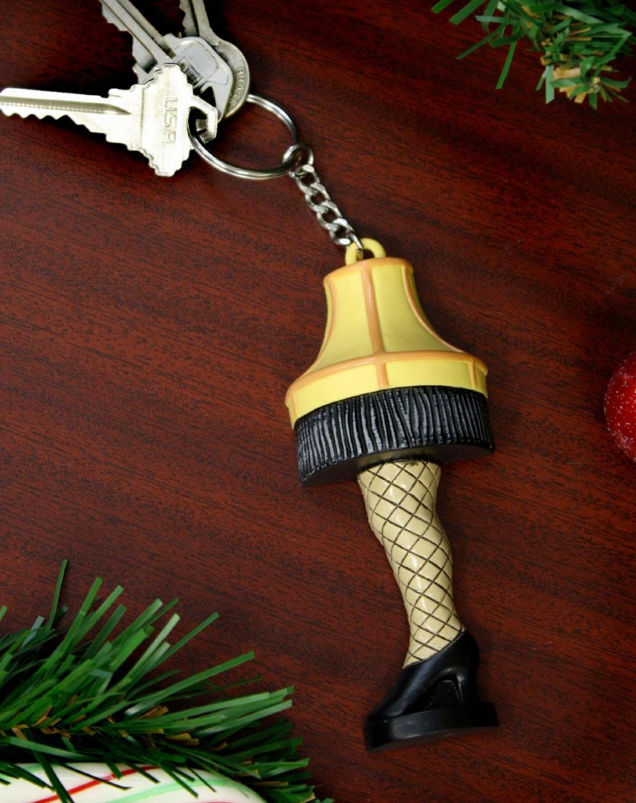 It's a lamp! a christmas story leg lamp ornament NECA A Christmas Story Hanging Talking Leg Lamp Keychain - ToyWiz