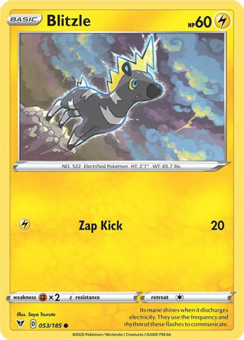 Pokemon Vivid Voltage Single Card Common Blitzle 53 ToyWiz