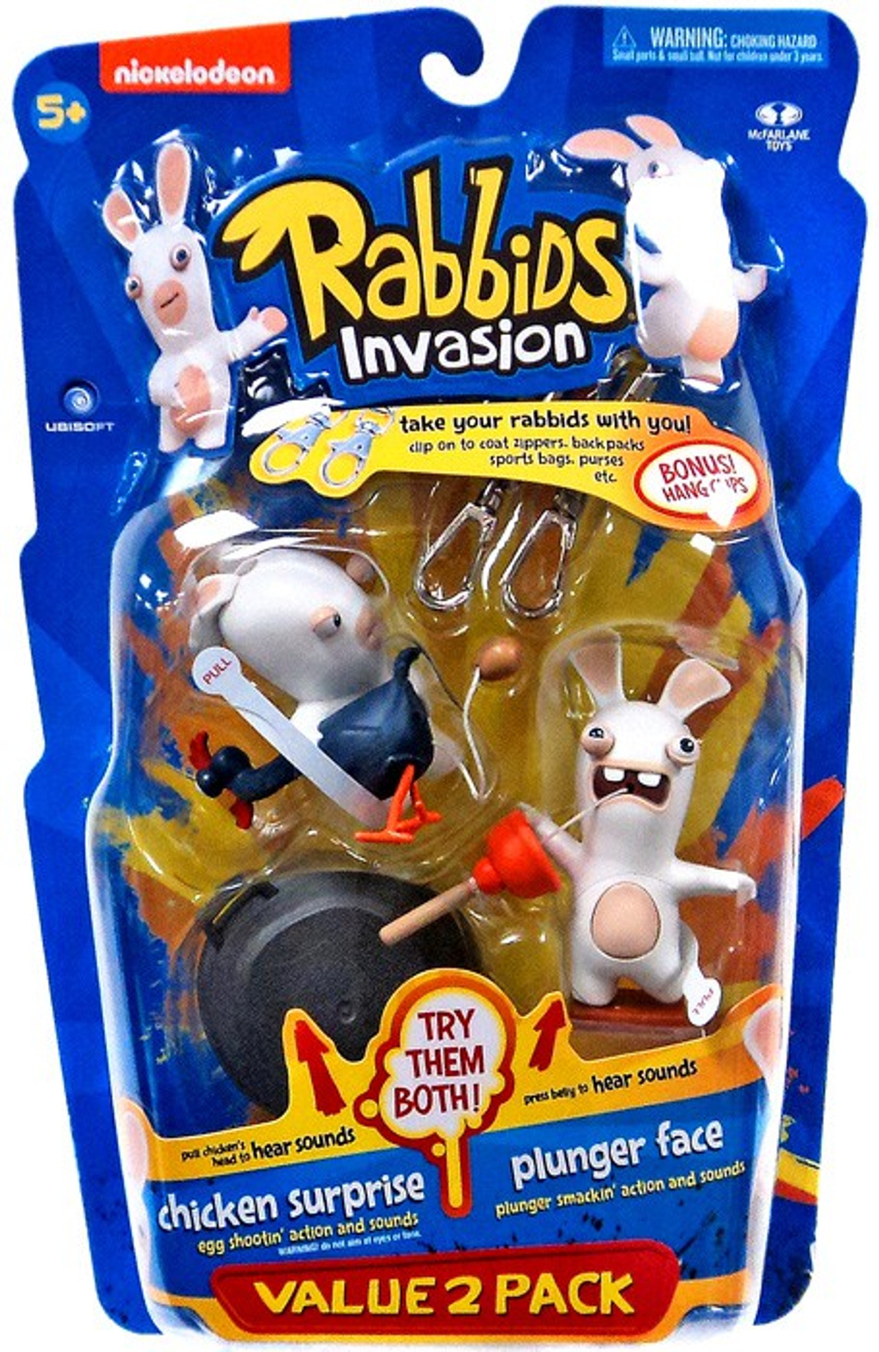 Mcfarlane Toys Raving Rabbids Rabbids Invasion Series 2 Chicken Surprise Plunger Face Action 0505